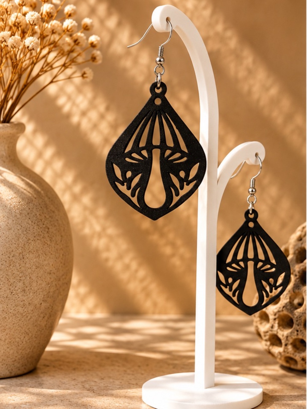Art Deco Mushroom Earrings